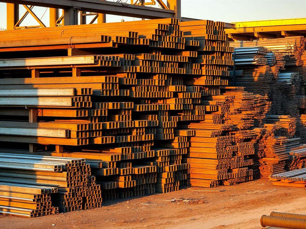 Iron and steel scrap recycling yard